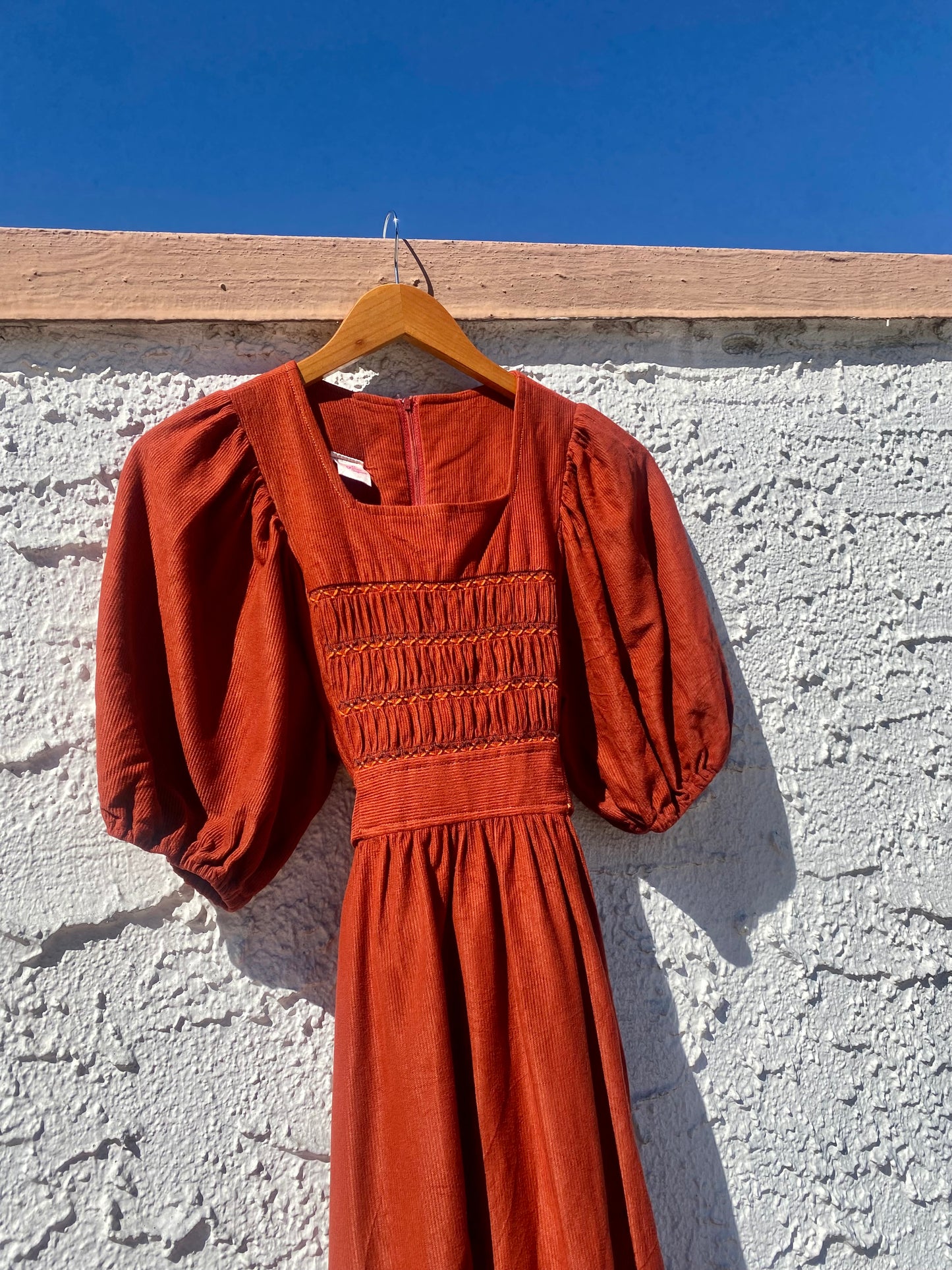 Candi Jones California Vintage 1970s Puff Sleeve Dress