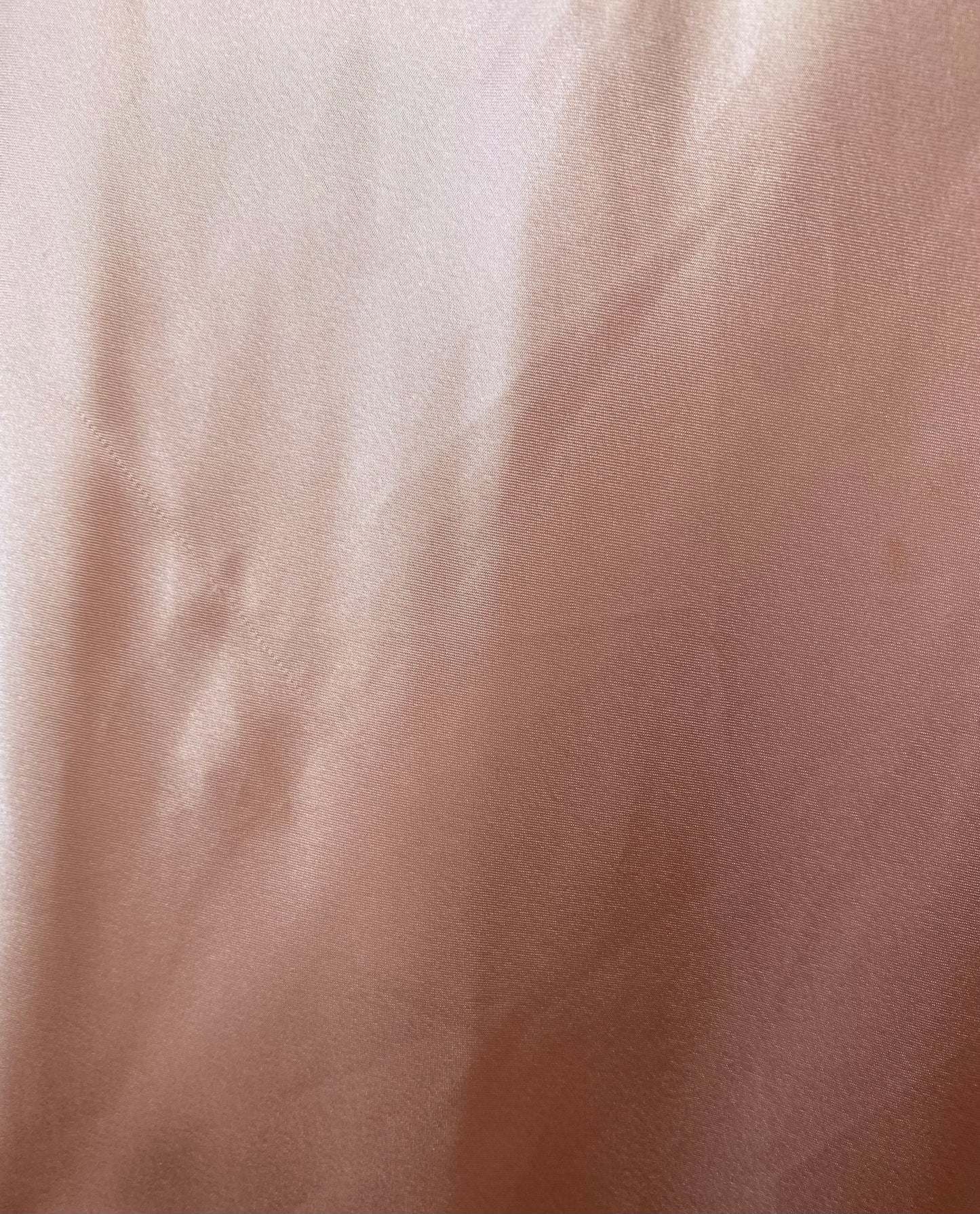 Vintage Peach Satin Ruffle Lounge Dress